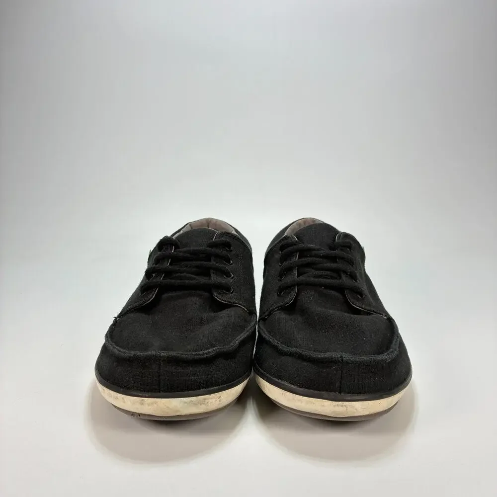 Sanuk TKO Black Canvas Casual Low Top Moc Toe Comfort Shoes 1089815 Mens Size 11